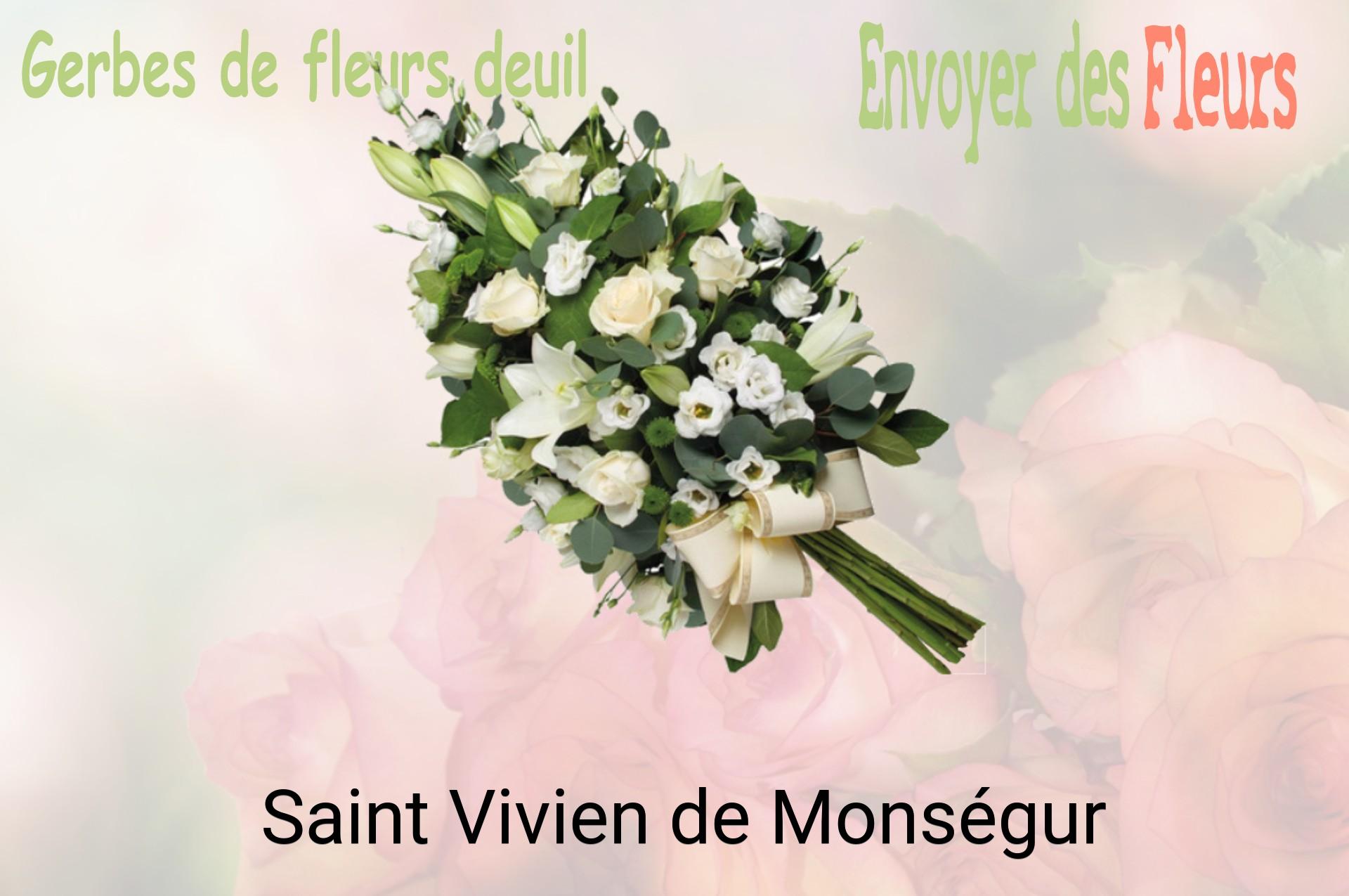 Gerbe de fleurs de deuil livrée à Saint-Vivien-de-Monségur